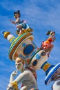 Fallas figures in Valencia popular fest Spain