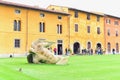 Fallen Angel Sculpture at the Square of Miracles in Pisa City