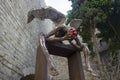 A fallen angel statue in Barcelona Royalty Free Stock Photo