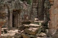 Fallen blocks block courtyard by temple doorway