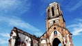 The fallen church is abandoned with unique architectural features