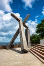 The Fallen Cross Monument, Monumento da Cruz Caida. Se Square in Salvador da Bahia, Brazil