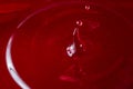 Fallen drop of red wine a bright splash Royalty Free Stock Photo