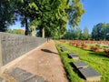 Fallen in the First Soviet-Finnish War soldiers graves and honor cross on Hietaniemi cemetery in Helsinki