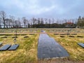 Fallen in the First Soviet-Finnish War soldiers graves and honor cross on Hietaniemi cemetery in Helsinki