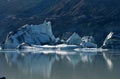 Fallen iceberg on Tasman glacier lake, New Zealand Royalty Free Stock Photo