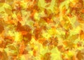 Fallen Leaves in Autumn Abstract Painting Background in Yellow Orange Colour