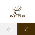 Fallen Leaves Tree Autumn Fall Season Nature Logo Royalty Free Stock Photo