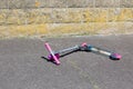 Fallen scooter Royalty Free Stock Photo