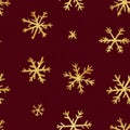 fallen snowflake seamless pattern AI generated Royalty Free Stock Photo