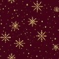 fallen snowflake seamless pattern AI generated Royalty Free Stock Photo