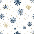 fallen snowflake seamless pattern AI generated Royalty Free Stock Photo