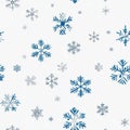 fallen snowflake seamless pattern AI generated Royalty Free Stock Photo