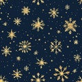 fallen snowflake seamless pattern AI generated Royalty Free Stock Photo