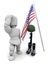 Fallen soldier tribute Royalty Free Stock Photo