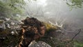 Fallen and uprooted tree