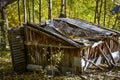 Falling Apart Old Building On the Mountain in Fall