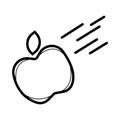 Falling apple icon