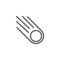Falling asteroid outline icon