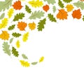 Falling autumn maple leaves isolated white background Royalty Free Stock Photo