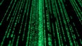 Falling binary code matrix rain abstract background Royalty Free Stock Photo