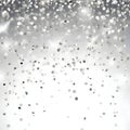 Falling black and white silver confetti. New Year\'s party and celebrations Royalty Free Stock Photo