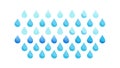 Falling Blue Raindrops Water Pattern Background, vector design Generative AI Royalty Free Stock Photo