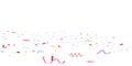 Falling bright colorful Glitter confetti, stars celebration, serpentine. Colorful confetti paper scatter flying on the floor. New