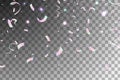 Falling Brilliant Glitter iridescent confetti with Sunshine Glare isolated. Iridescent Background. Mesh Holographic Foil