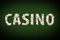 Falling cards make the word CASINO. desktop background