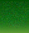 Falling letters on a green background in the Matrix style