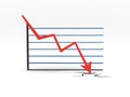 Falling Chart Royalty Free Stock Photo