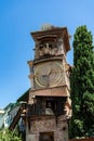 Falling clock tower of Puppet theatre