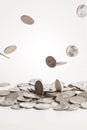 Falling Coins Royalty Free Stock Photo