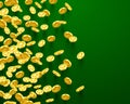 Falling coins golden. Royalty Free Stock Photo