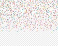 Falling colorful confetti background isolated vector