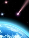 Falling comet Royalty Free Stock Photo