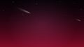 Falling comets in the night red sky Royalty Free Stock Photo