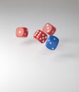 Falling Dice Royalty Free Stock Photo