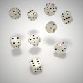 Falling dice Royalty Free Stock Photo