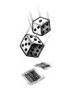 Falling dice cubes Royalty Free Stock Photo