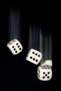 Falling Dice w/ Motion Blur Royalty Free Stock Photo