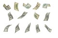 Falling dollar. Royalty Free Stock Photo