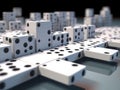 Falling dominos - a chain reaction game - AI Generated