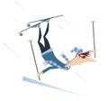 Skier man isolated illustration