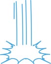Falling And Explosion Lined Doodle Royalty Free Stock Photo