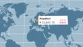 Falling Frankfurt main European stock market index profit, world ecomony value