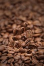 Falling fresh roasted coffee beans Royalty Free Stock Photo