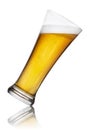 Falling glass of beer Royalty Free Stock Photo