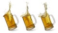 Falling glass of beer Royalty Free Stock Photo